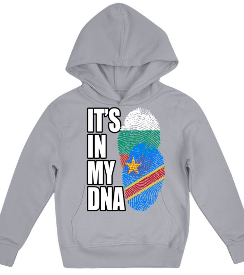Bulgarian And Congolese Mix Heritage DNA Flag Kids Hoodie