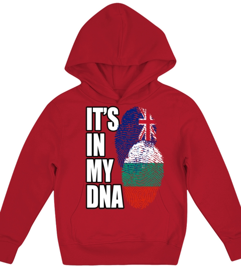 Bulgarian And New Zealand Mix Heritage DNA Flag Kids Hoodie