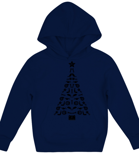 Car Parts Christmas Tree Kids Hoodie