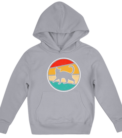 cat retro Kids Hoodie