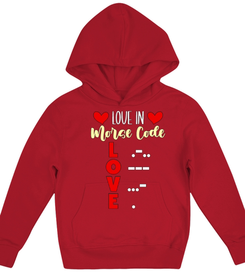 Ham Radio Love In Morse Code Love Radio Operator Kids Hoodie