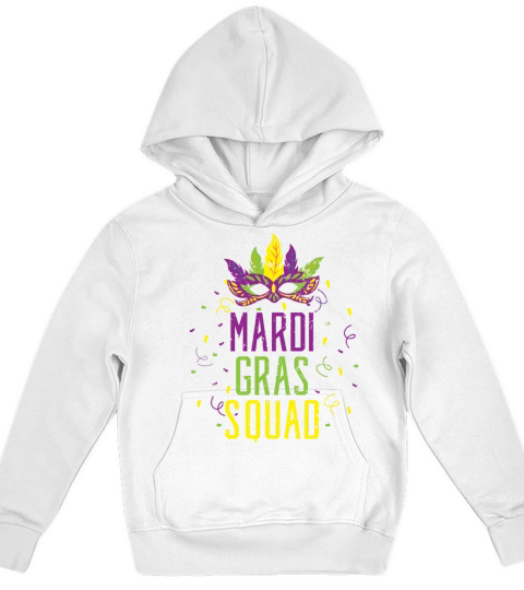 Mardi Gras Squad New Orleans Louisiana Parade Kids Hoodie