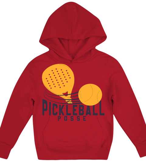 Pickleball Posse Funny Pickleball Quote Kids Hoodie