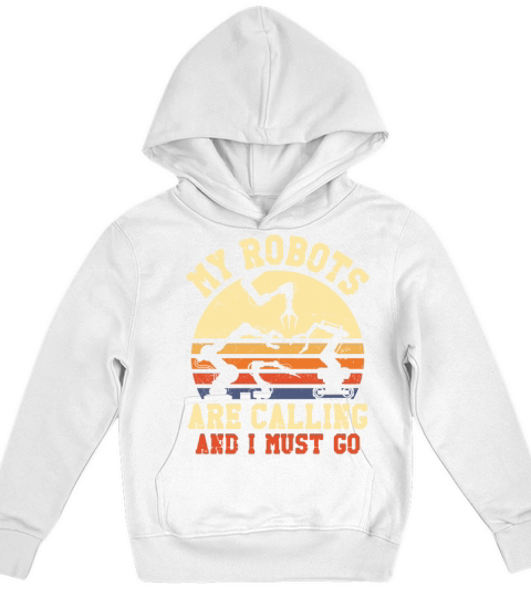 Robot Robotics Engineer Retro Kids Hoodie