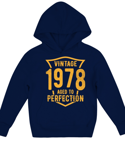 Vintage 1978 Aged To Perfection 45th Birthday Kids Hoodie