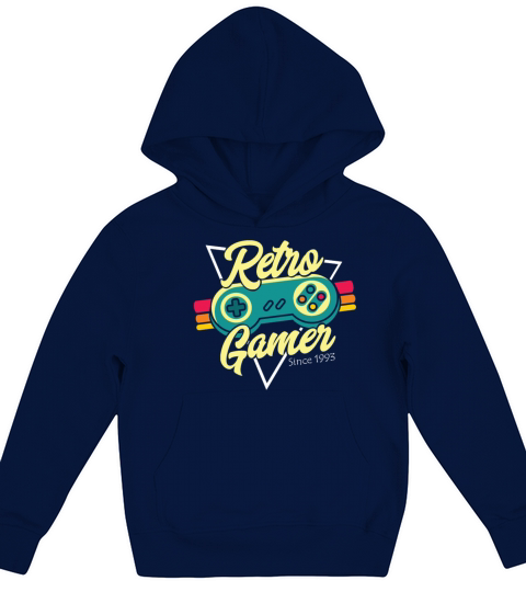 Vintage 1993 Birthday Gamer Gaming Gambler Console Kids Hoodie