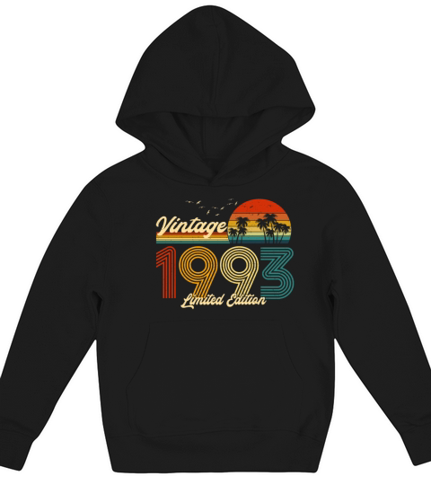 Vintage 1993 Limited Edition Gift for Birthday Kids Hoodie
