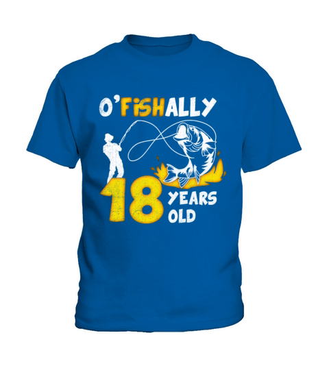 18th Birthday Fishing 1975 Vintage Fisherman Angle Kids T-Shirt