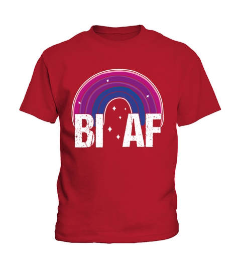 Bi AF Bisexual Pride Flag Rainbow Kids T-Shirt