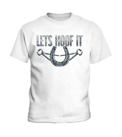 Farrier Lets Hoof It Forging Metalworking Farriers Kids T-Shirt