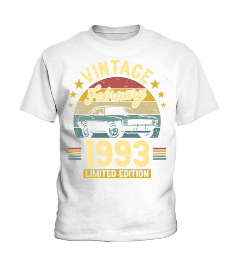 February 1993 30 Years Old Vintage 30th Birthday Kids T-Shirt