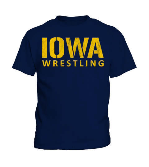 Iowa Wrestling Vintage Distressed Kids T-Shirt