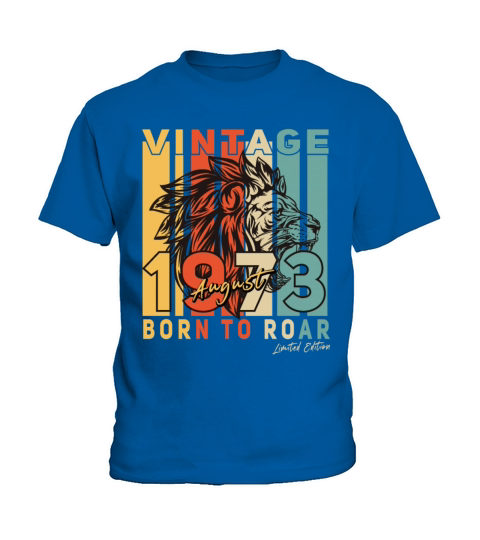 Lion August 1973 Vintage Gift Kids T-Shirt