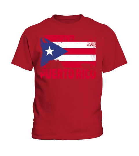 Puerto Rico Flag Vintage Distressed Caribbean Grun Kids T-Shirt