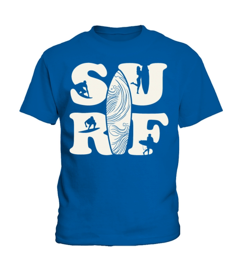 Surf Surfboard Vintage Surfers Retro 80s 90s Kids T-Shirt