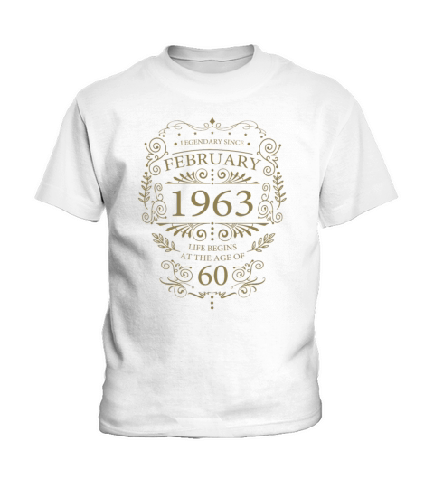 Vintage February 1963 birthday ornaments Kids T-Shirt