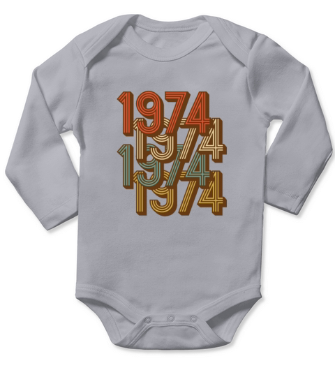 1974 vintage retro Long Sleeve Baby One-Piece