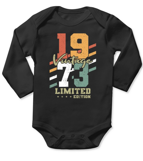 50th birthday vintage 1973 limited edition Long Sleeve Baby One-Piece