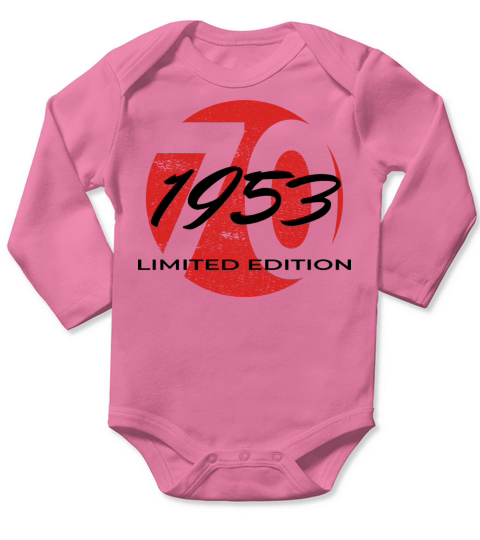 70th birthday men women 70 years 1953 vintage Long Sleeve Baby One-Piece