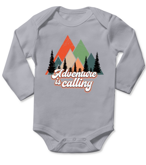 ADVENTURE IS CALLING OUTDOOR WILD CAMPING EXPLORE Long Sleeve Baby One-Piece