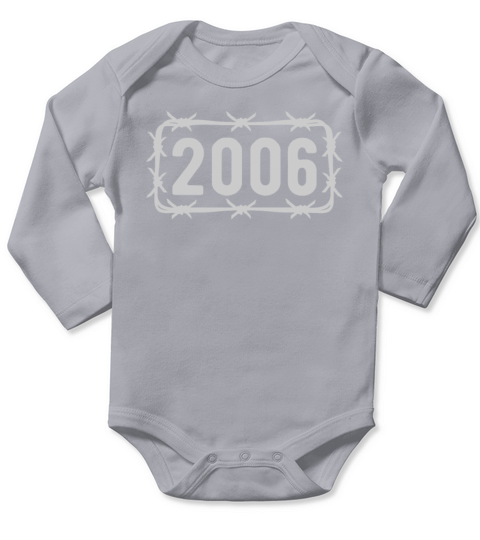 Birthday Vintage 2006 Barbed Wire Long Sleeve Baby One-Piece