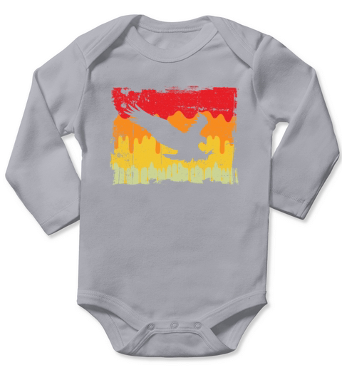 eagle retro Long Sleeve Baby One-Piece