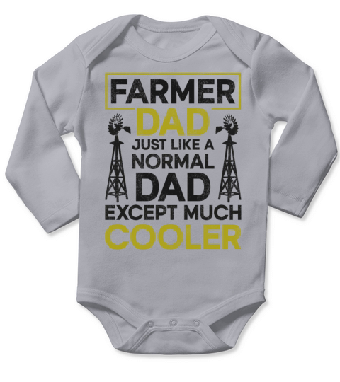 Farming Farmer Dad Father Vintage Long Sleeve Baby One-Piece