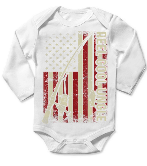 Fishing - Reel Cool Uncle Long Sleeve Baby One-Piece