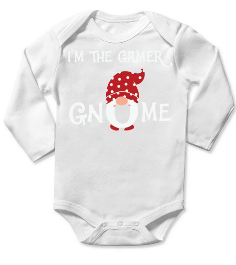 Gamer Gnome Christmas Matching Family Long Sleeve Baby One-Piece