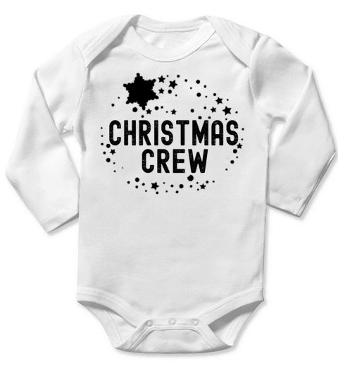 Grunge Christmas Crew Group Party Matching Pajama Long Sleeve Baby One-Piece