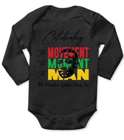 Martin Luther King Jr Black Hitory Month Mlk Day Long Sleeve Baby One-Piece