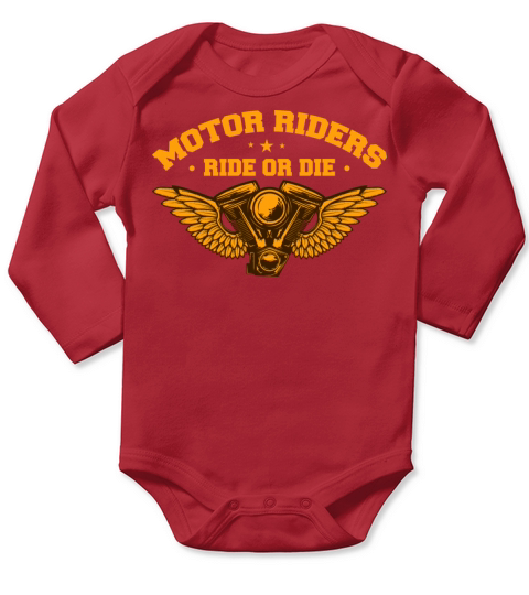 Motor Riders Motorcycle Retro Vintage Classic Gift Long Sleeve Baby One-Piece