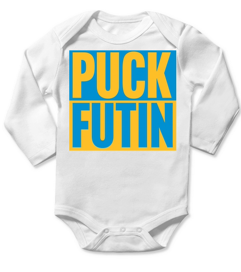 puck futin logo design Long Sleeve Baby One-Piece