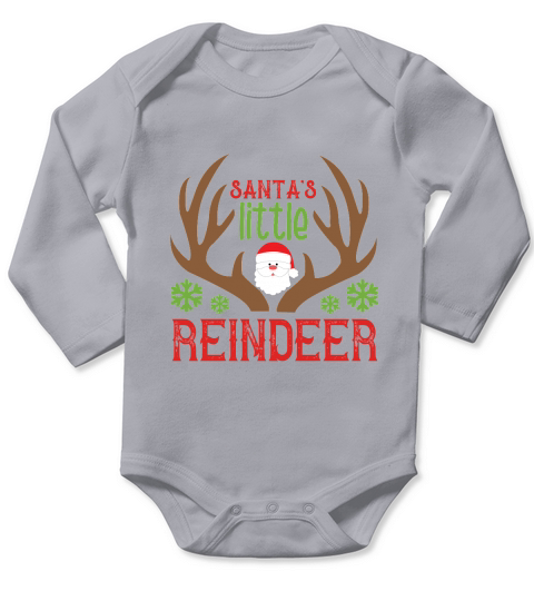 Merry Christmas Santas little reindeer christmas shirt Long Sleeve Baby One-Piece