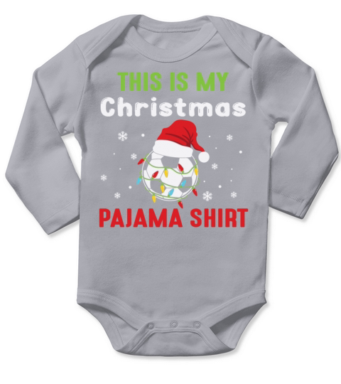 Soccer Ball Christrmas Pajama Santa Long Sleeve Baby One-Piece