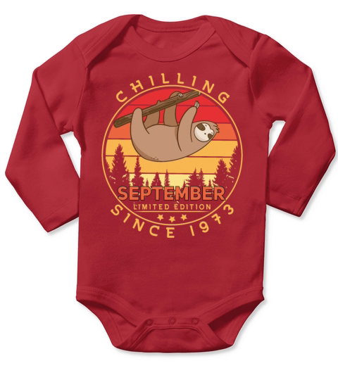 Vintage 1973 September Vintage Gift Idea Long Sleeve Baby One-Piece