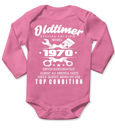Vintage Special Edition Model 1970 Birthday Long Sleeve Baby One-Piece