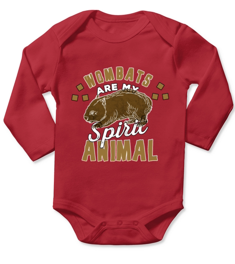 Wombats Are My Spirit Animal Long Sleeve Baby One-Piece