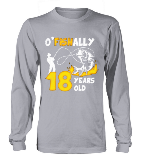 18th Birthday Fishing 1975 Vintage Fisherman Angle Long sleeved Unisex
