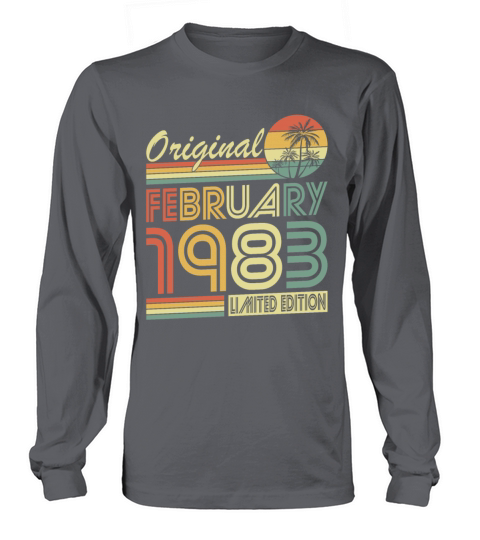 40th birthday vintage february 1983 original 1983 Long sleeved Unisex