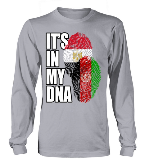 Afghan And Egyptian Mix Heritage DNA Flag Long sleeved Unisex