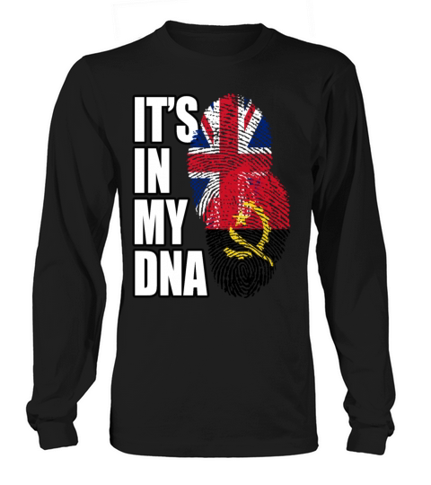 Angolan And British Mix Heritage DNA Flag Long sleeved Unisex