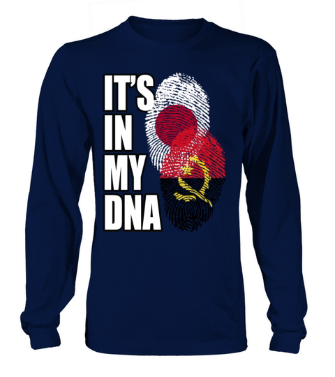 Angolan And Japanese Mix Heritage DNA Flag Long sleeved Unisex
