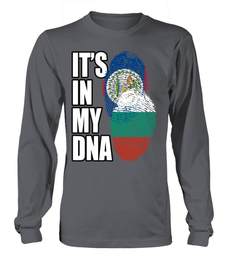 Bulgarian And Belizean Mix Heritage DNA Flag Long sleeved Unisex