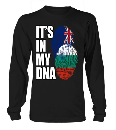 Bulgarian And New Zealand Mix Heritage DNA Flag Long sleeved Unisex