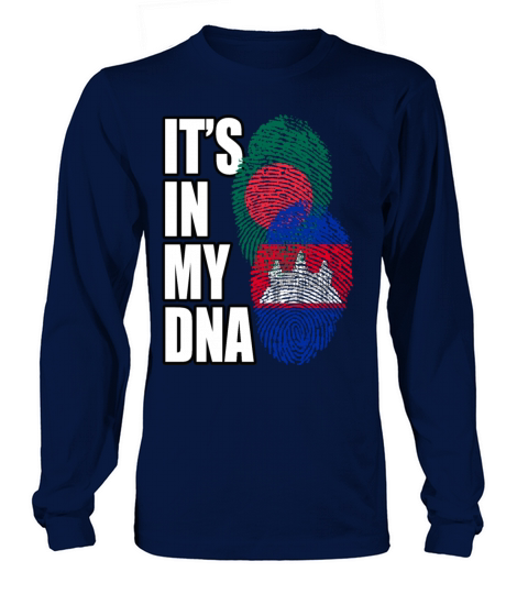Cambodian And Bangladeshi Mix Heritage DNA Flag Long sleeved Unisex