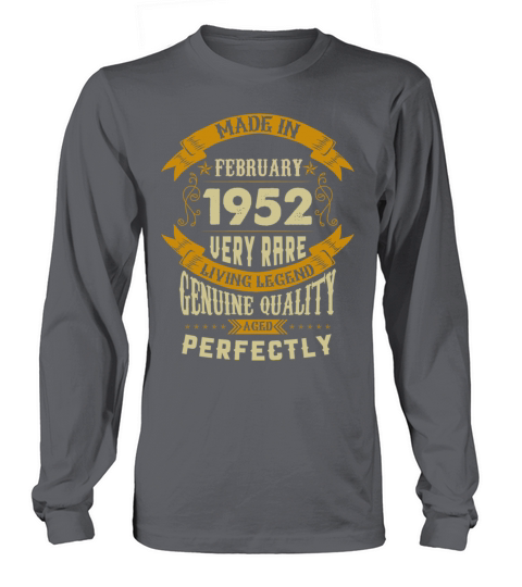 February 1952 Vintage Birthday Present Long sleeved Unisex