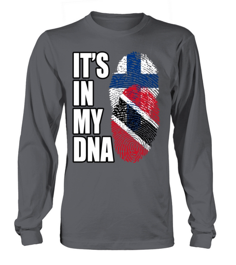 Finland And Trinidad Tobago Mix Heritage DNA Flag Long sleeved Unisex
