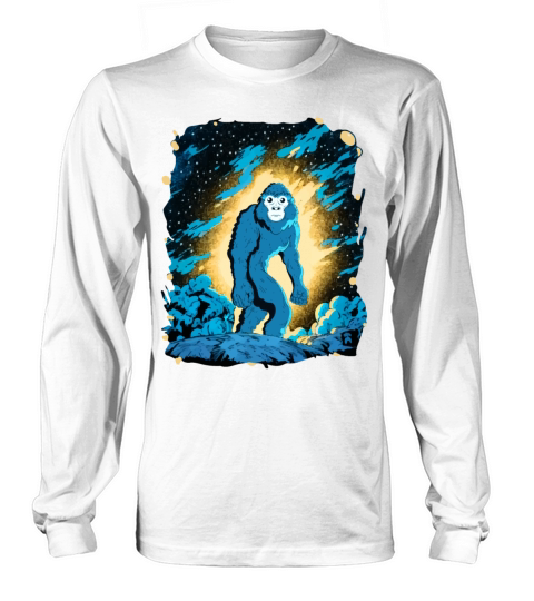 Funny Retro Bigfoot in the Wild Long sleeved Unisex