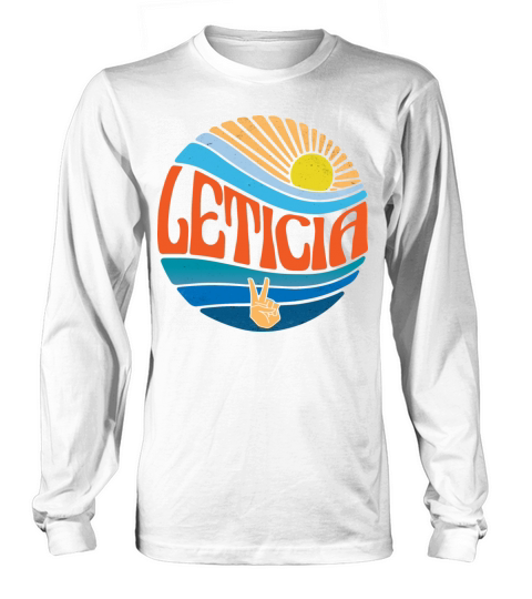 Leticia Shirt Vintage Sunset Leticia Groovy Tie Long sleeved Unisex